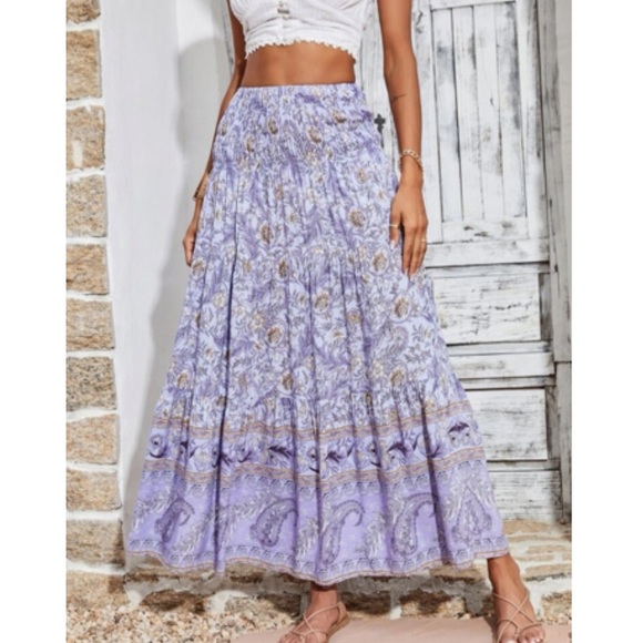 Boho floral print maxi skirt - Picture 11 of 13